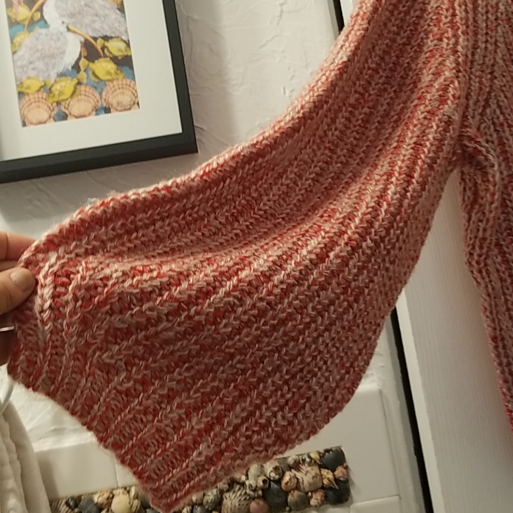 BP. | Red Chinoise Oversized Marl Stitch Sweater - Picture 4 of 8